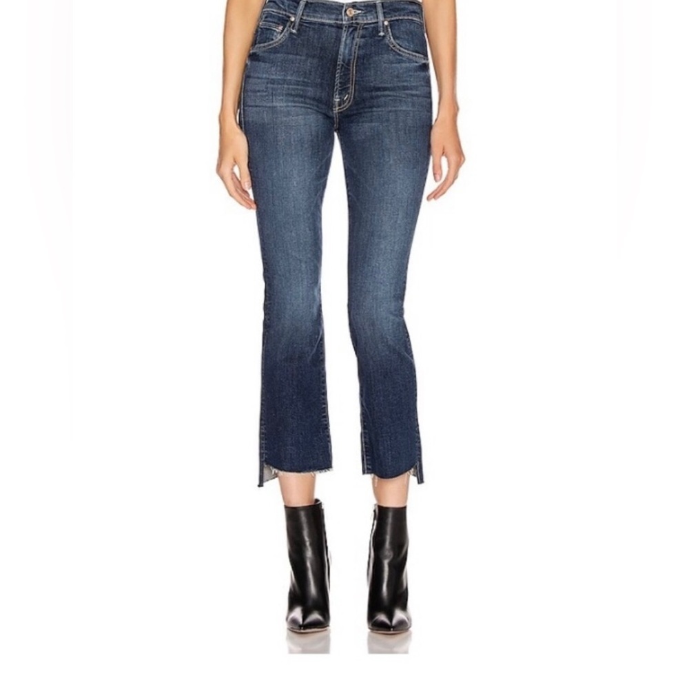 Mother Jean size 26 the insider crop step Frey wash love on the edge